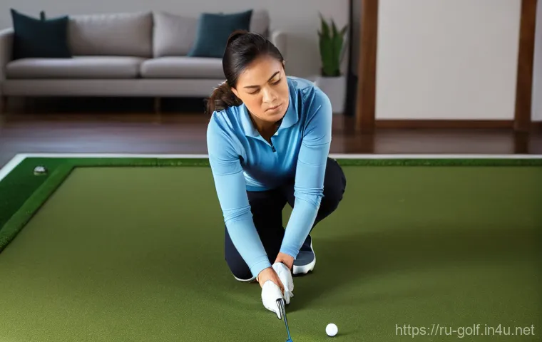 집에서 할 수 있는 골프 연습법 - **Image Prompt 2: Analyzing the Swing at Home**
A male golfer, in his late 20s to early 30s, dre... 집에서 할 수 있는 골프 연습법 - **Image Prompt 2: Analyzing the Swing at Home**
A male golfer, in his late 20s to early 30s, dre...