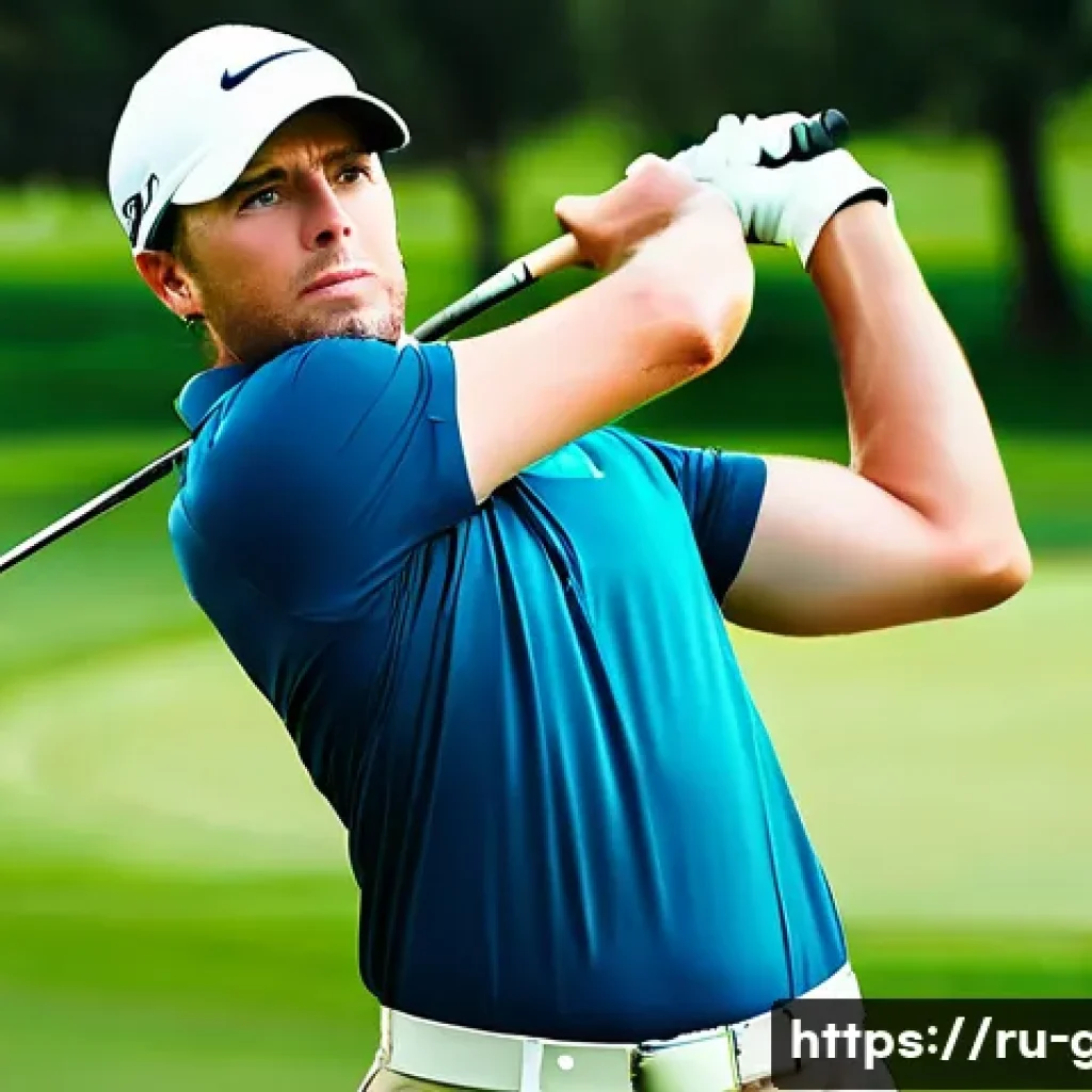 골프 피트니스와 다이어트 - **Dynamic Golfer in Action: The Powerful Swing**
A high-resolution, full-body shot of an athleti...